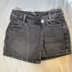 NWOT Zara Black Denim Mini Skort